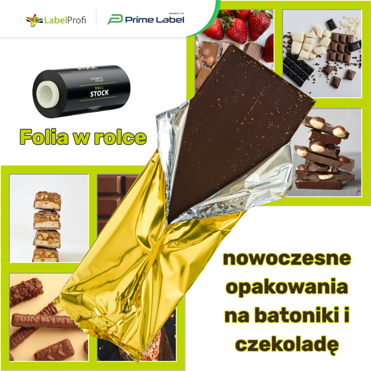 Folia w rolce – nowoczesne opakowania na batoniki i czekoladę